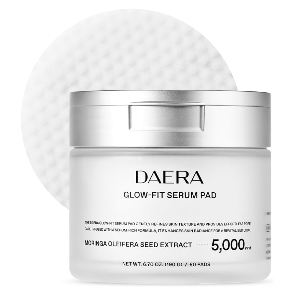 DAERA Glow Fit Serum Pad – Hydrating Toner Pads for Pore Care, 60 Pads