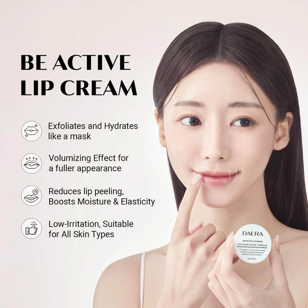 DAERA B.E Active Lip Cream – Hydrating Lip Treatment, 6g