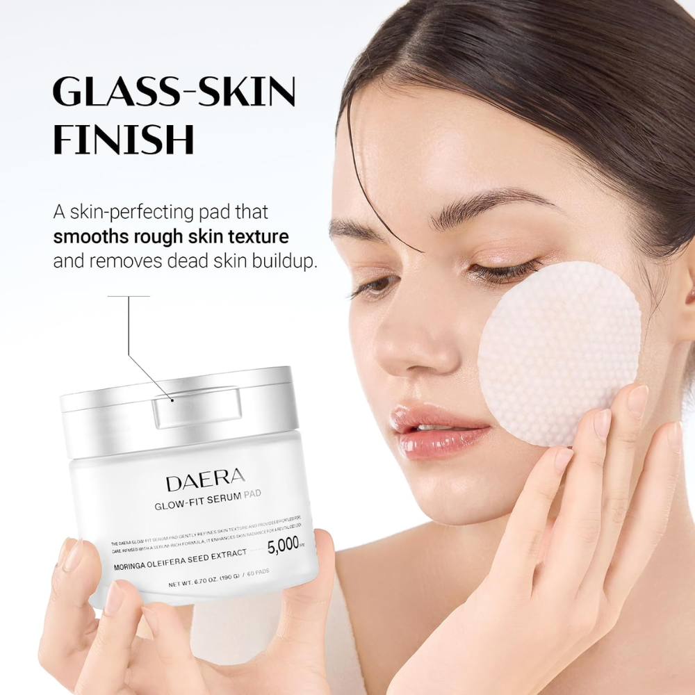 DAERA Glow Fit Serum Pad – Hydrating Toner Pads for Pore Care, 60 Pads