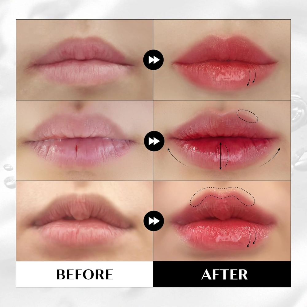 DAERA KANG DE SELFE Lip Set – Peel-Off Lip Liner & Lip Stain, Cool Cherry