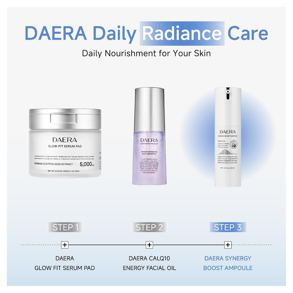 DAERA Synergy Boost Ampoule – Brightening & Hydrating Face Serum, 30ml