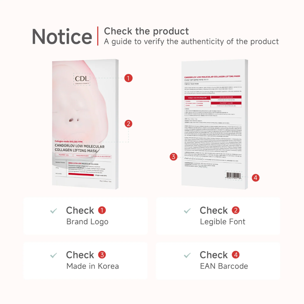 Candorlov Ultra-Low Molecular CollagenMode Lifting Mask 30g
