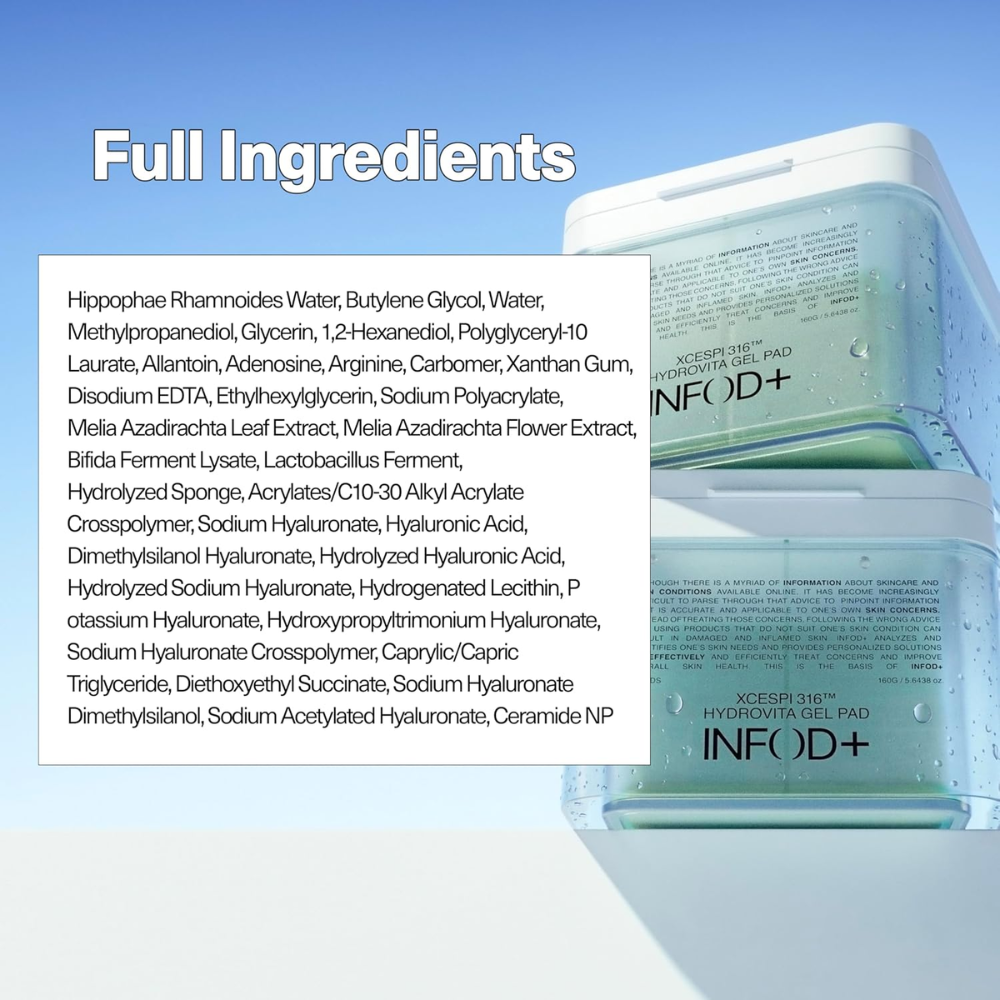INFOD+ XCESPI316™ HydroVita Cooling Gel Toner Pads – 70 Pads